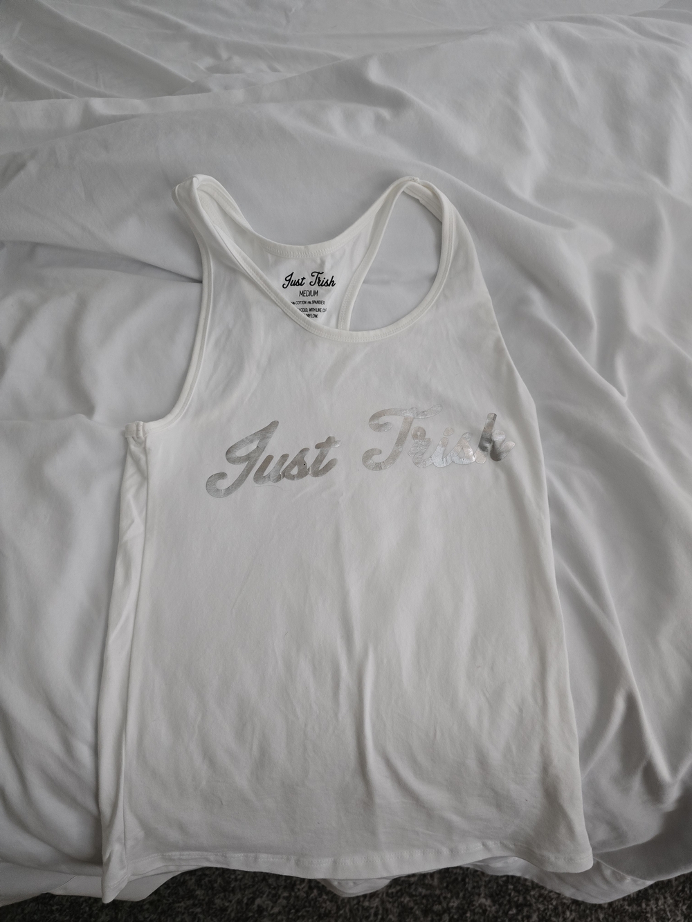 White Racerback Tank Top - Women's